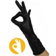 nitril handschoen zwart lange manchet