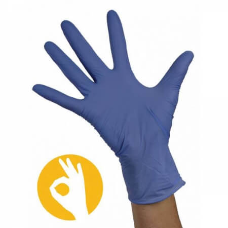 Stretch soft nitril handschoenen blauw