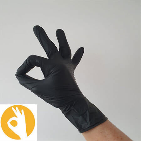 constante Meter Aantrekkingskracht Glove plus prime zwarte nitril handschoen - SUPERHANDSCHOEN